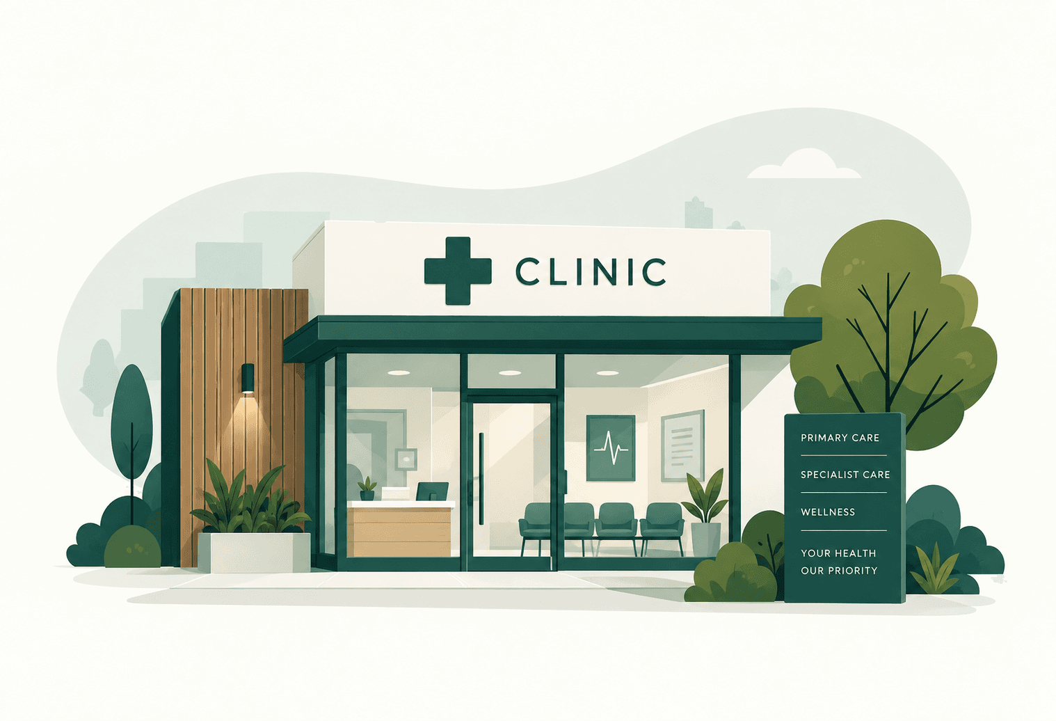 Editorial illustration for independent medical practices market research and B2B lead generation
