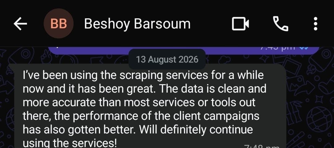 WhatsApp review from Beshoy Barsoum