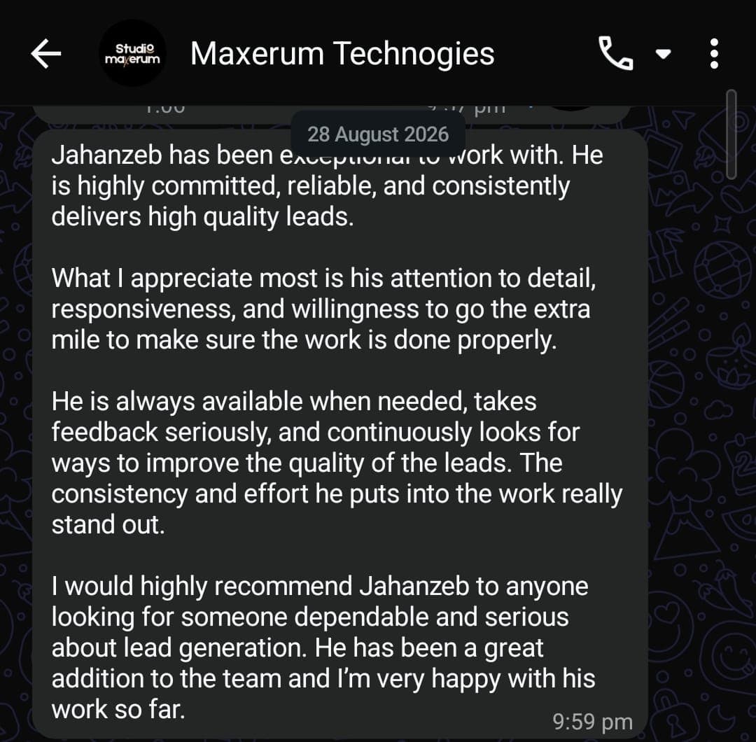 WhatsApp review from Maxerum Studio