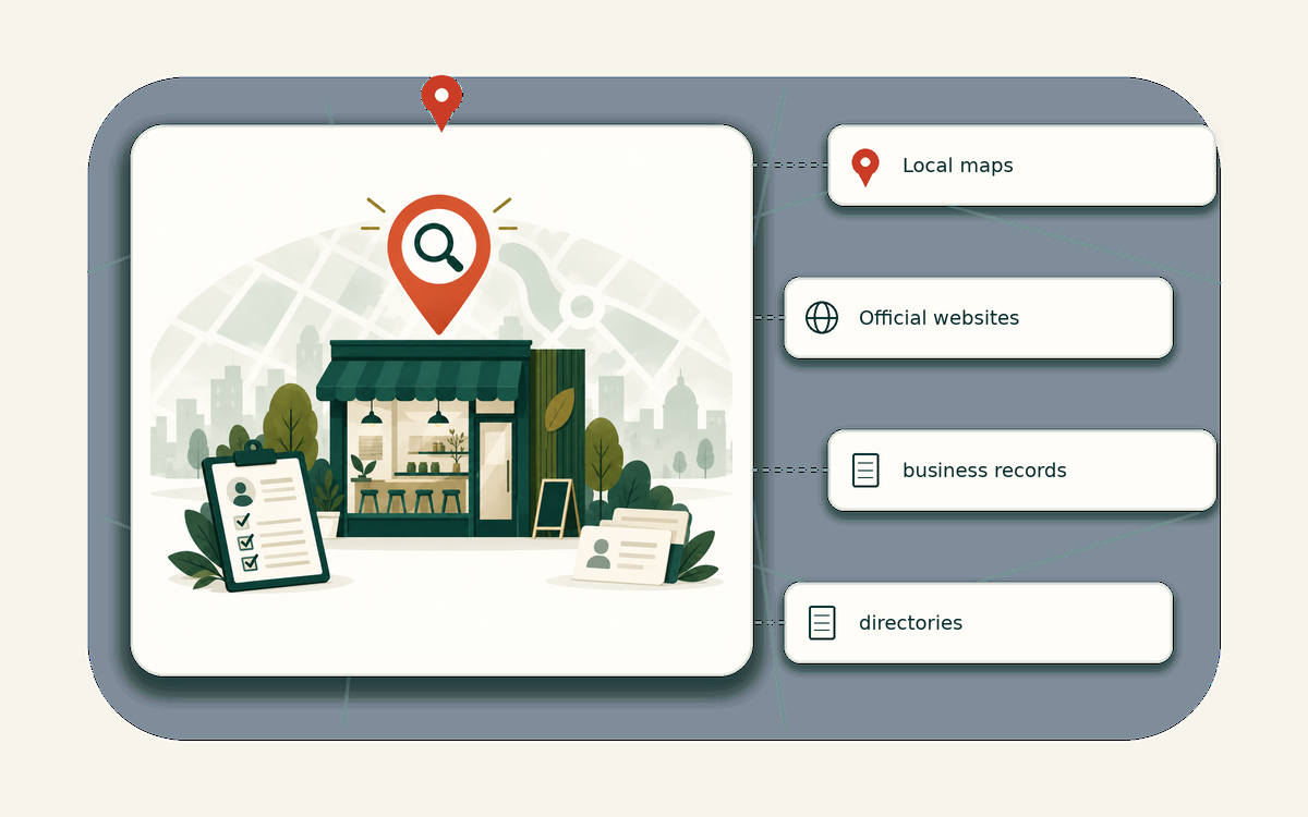 Editorial market universe illustration for find business owners