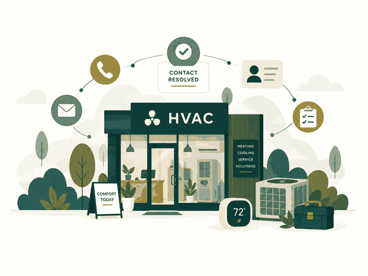 Account resolution workflow for HVAC company owners
