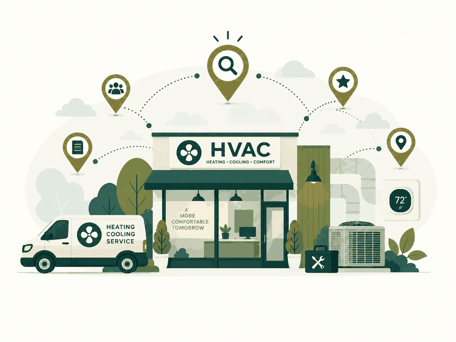 Editorial market universe illustration for HVAC company owners