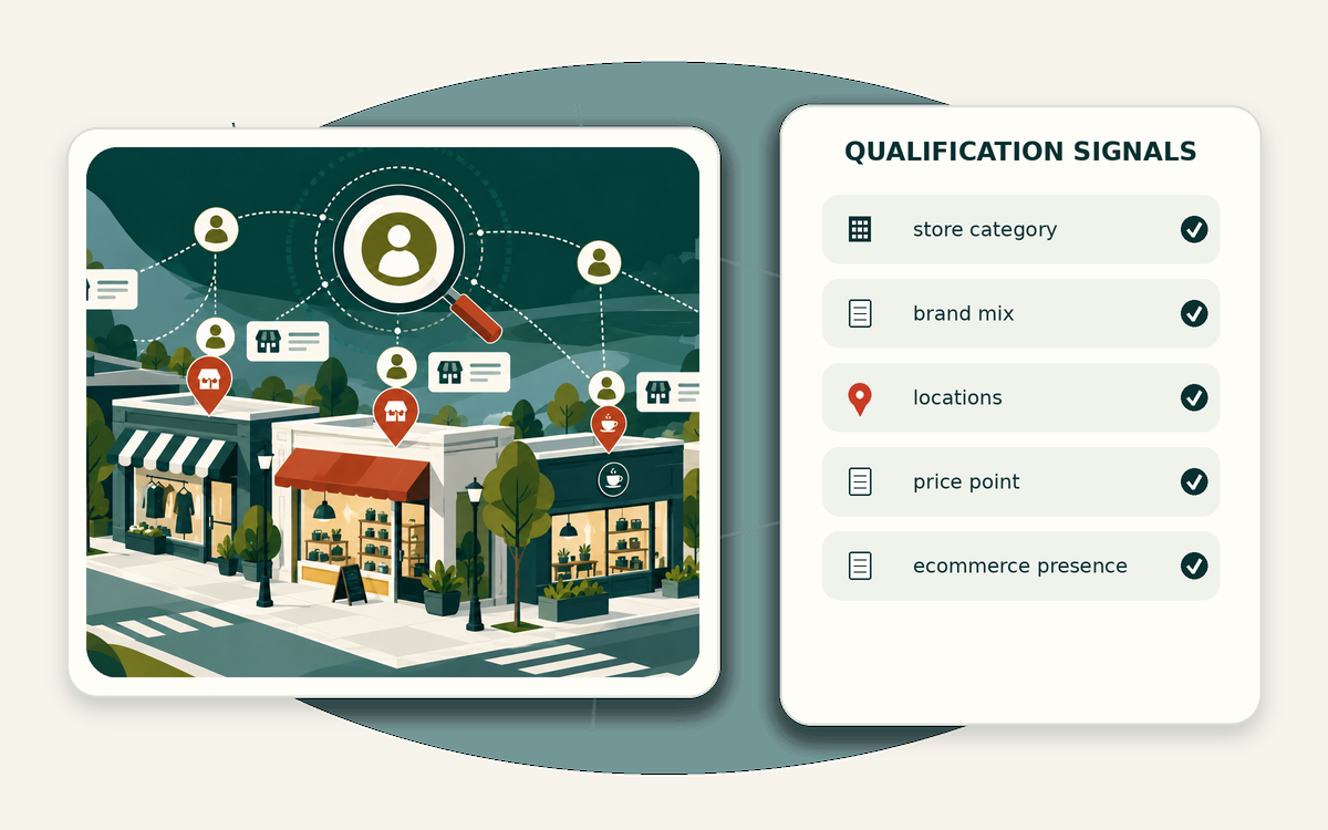 Qualification signal matrix for independent retail store owners