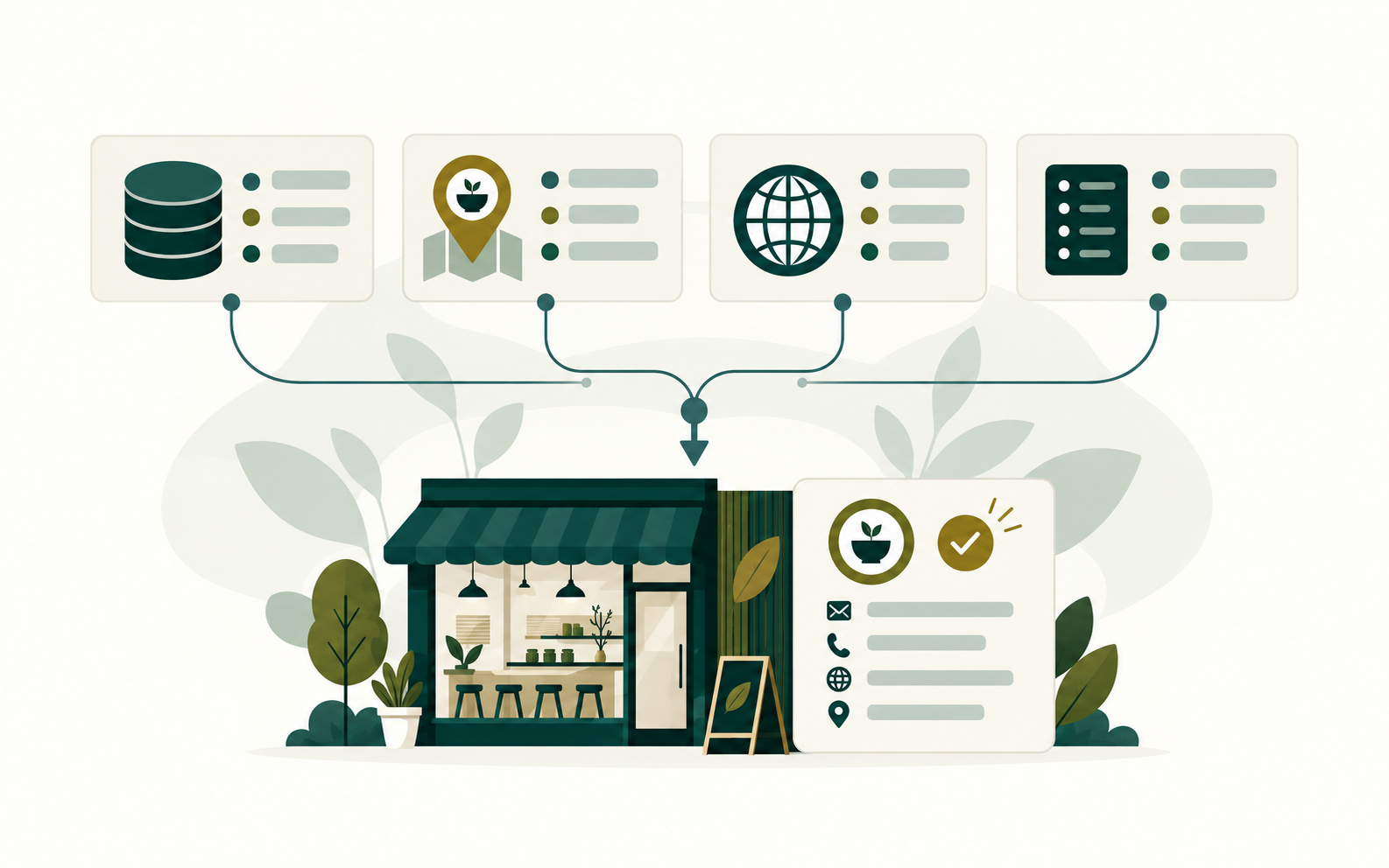 Account resolution workflow for matcha shops