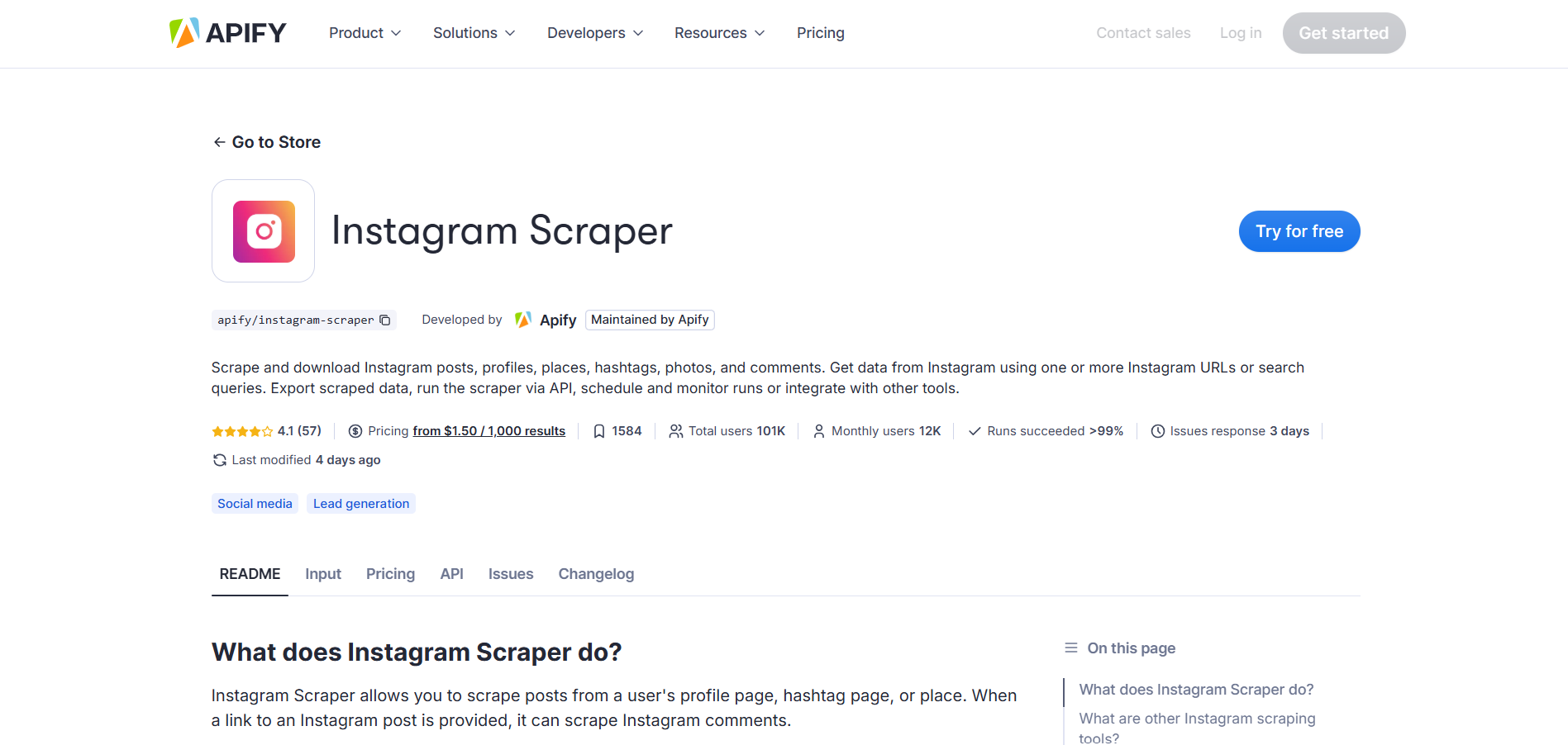Apify Instagram Scraper B2C Lead Generation
