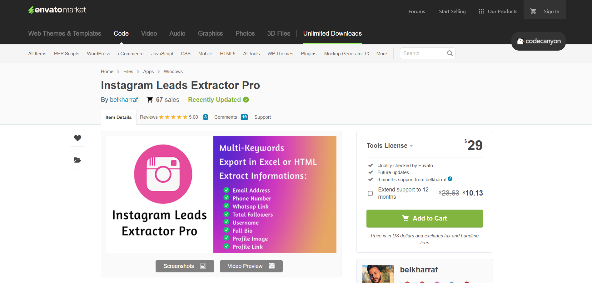 Instagram Leads Extractor Pro Lead Gen B2C
